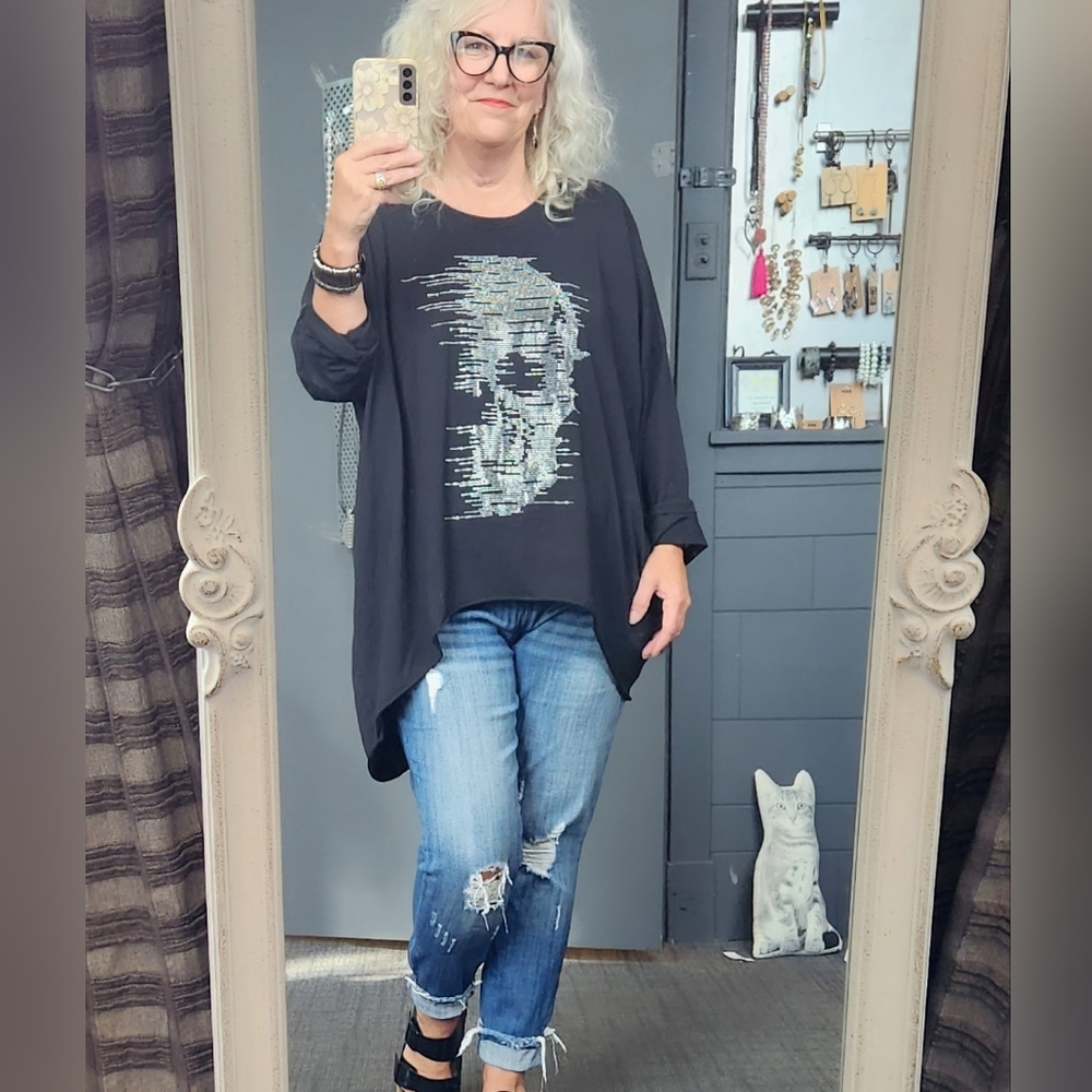 Venti Skull Oversize Tee Shirt
